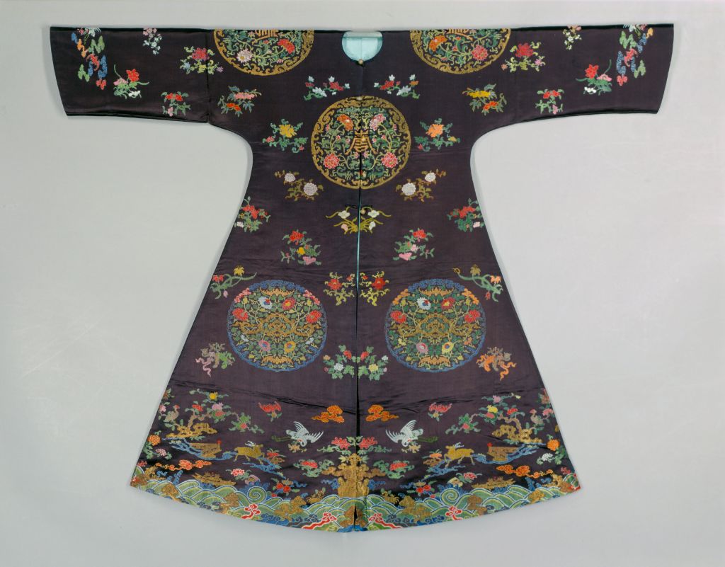 图片[1]-Shi Qing Ba Tuan Kui Long Pattern Makeup Satin Pattern Coat-China Archive